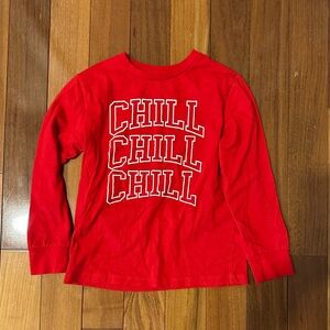 Boys long sleeve red Chill shirt size small